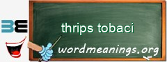 WordMeaning blackboard for thrips tobaci